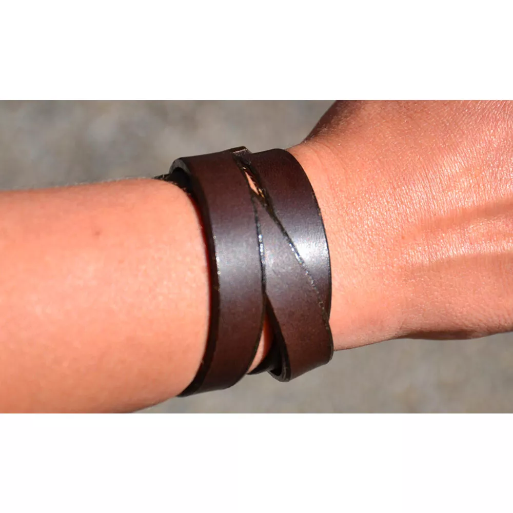 Bracelet Cuir Triple Tours Fabrication  Artisanale 🇫🇷 – Image 4