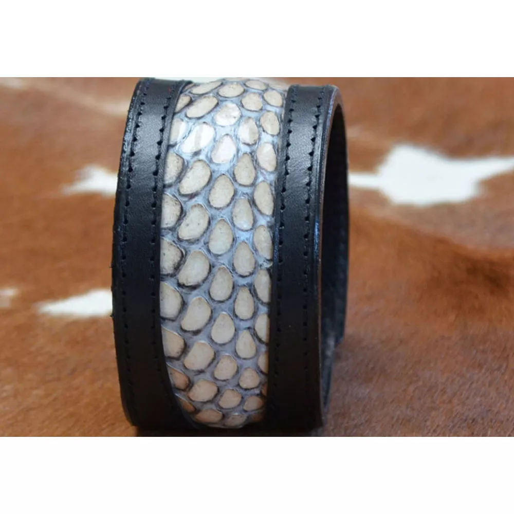 Bracelet cuir et peau de Cobra Véritable 🇫🇷 – Image 3
