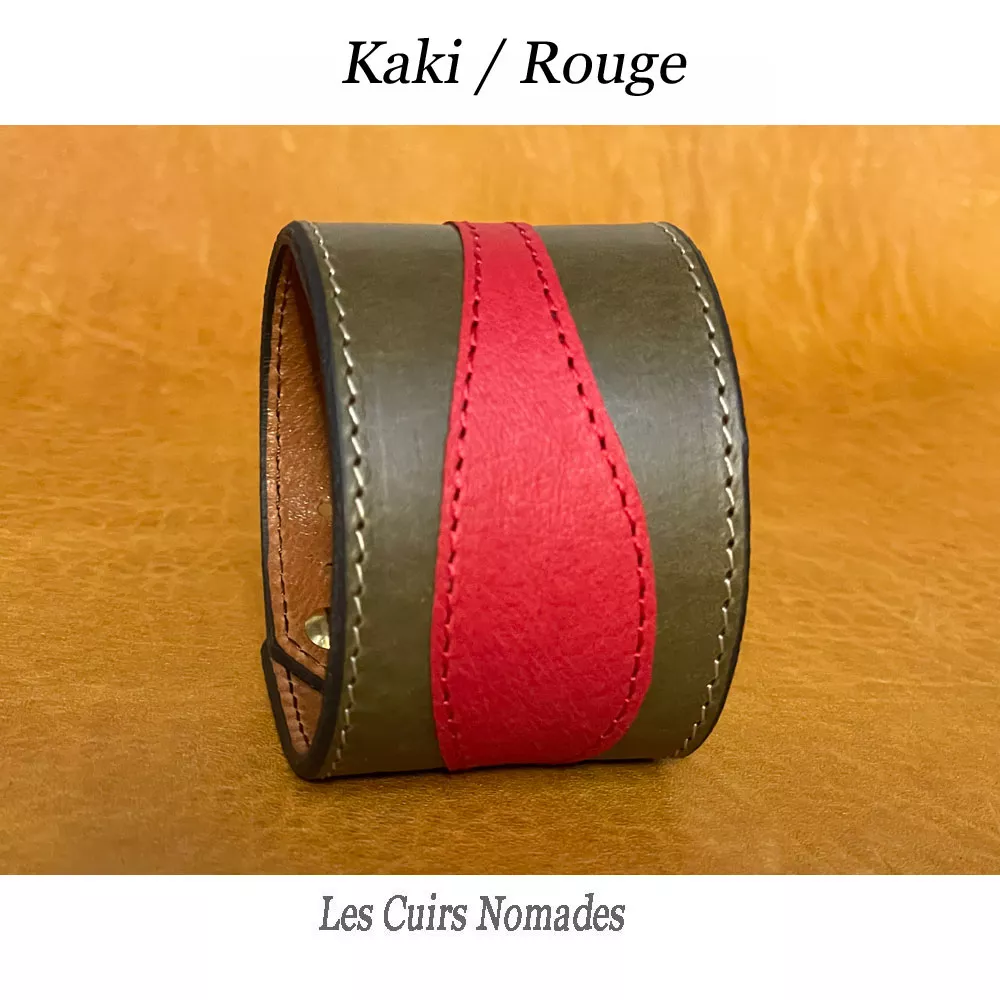 Bracelet cuir 5 cm SERPENTINE 2 Couleurs 🇫🇷 – Image 2