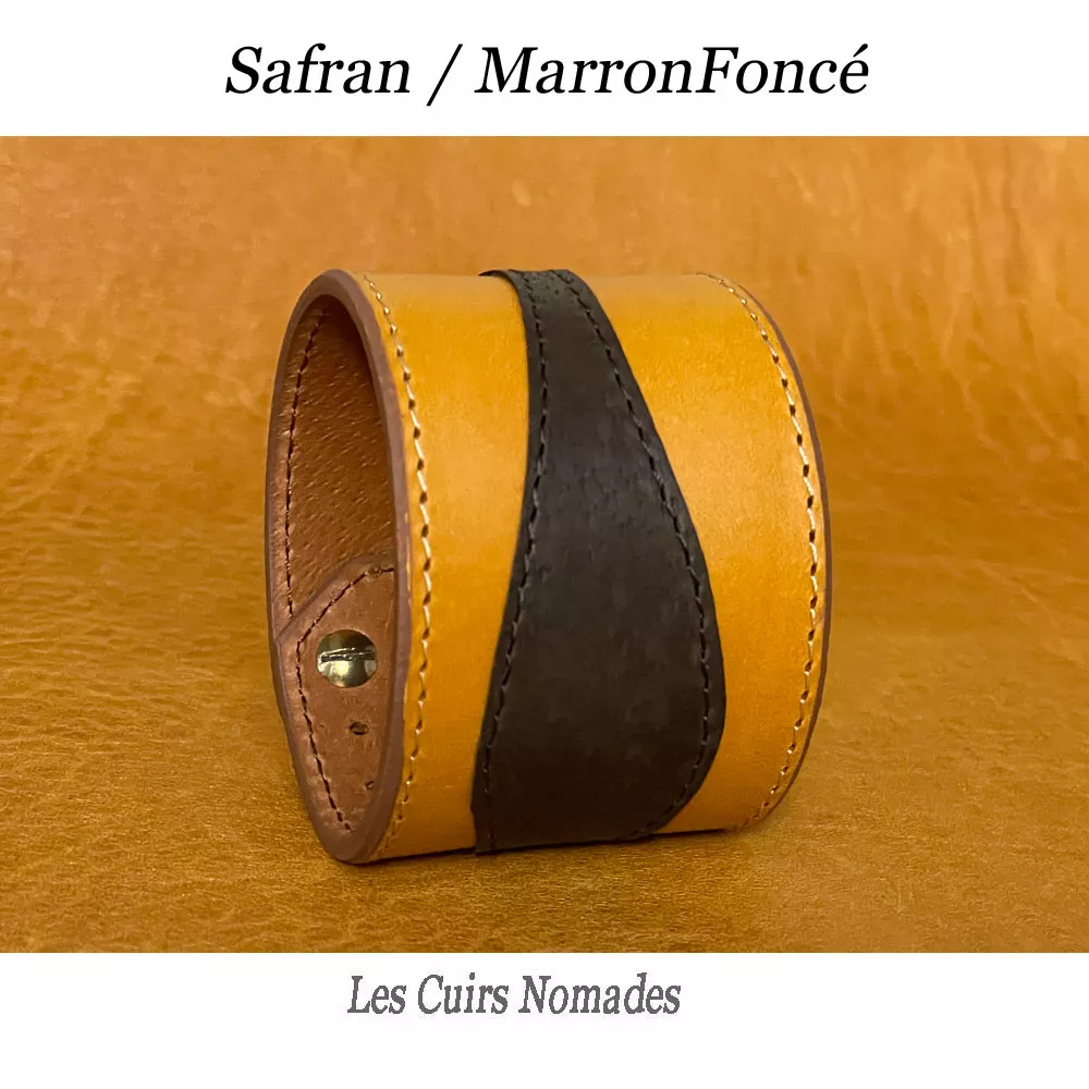 Bracelet cuir 5 cm SERPENTINE 2 Couleurs 🇫🇷 – Image 3