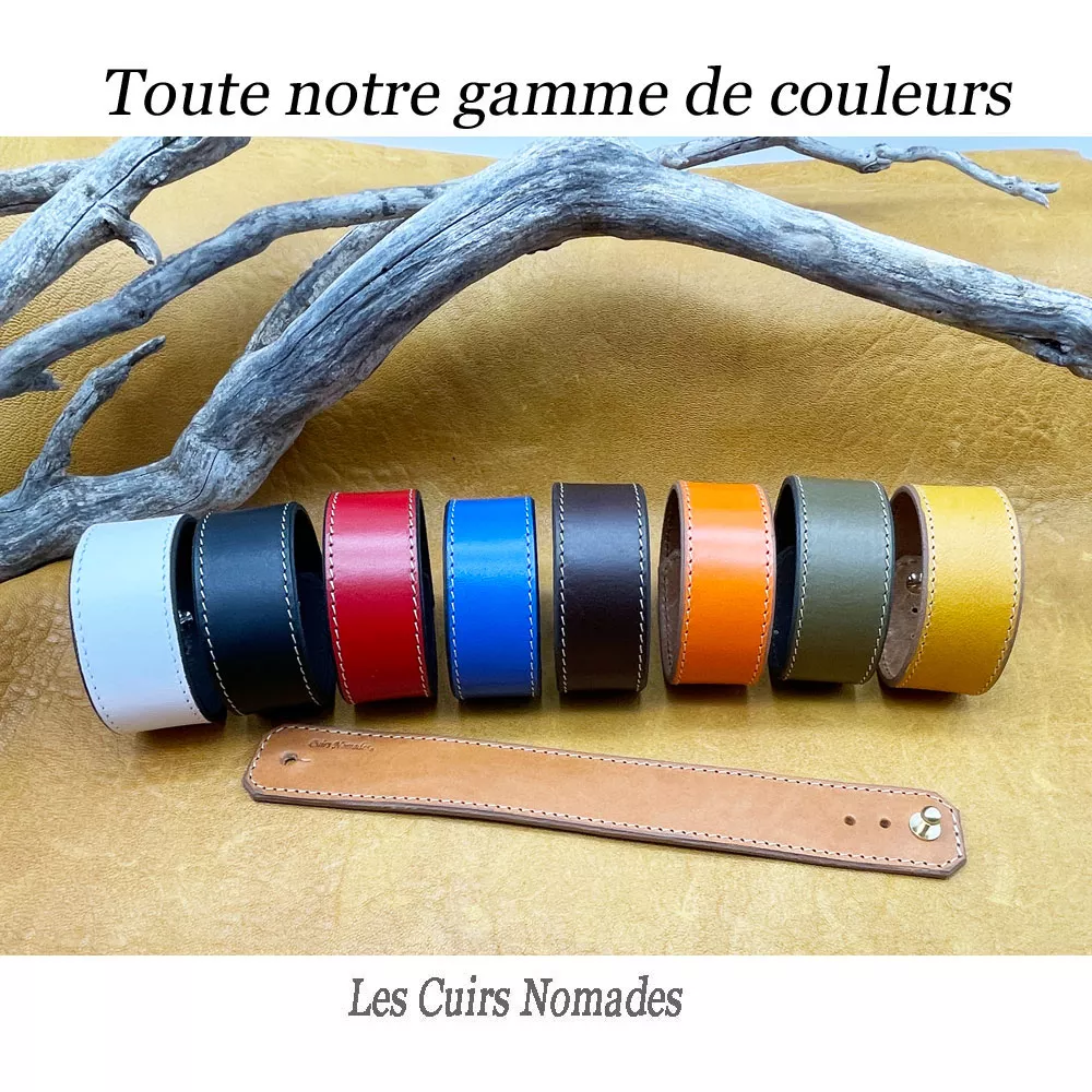 Bracelet de force cuir LE VIKING largeur 3 cm 🇫🇷