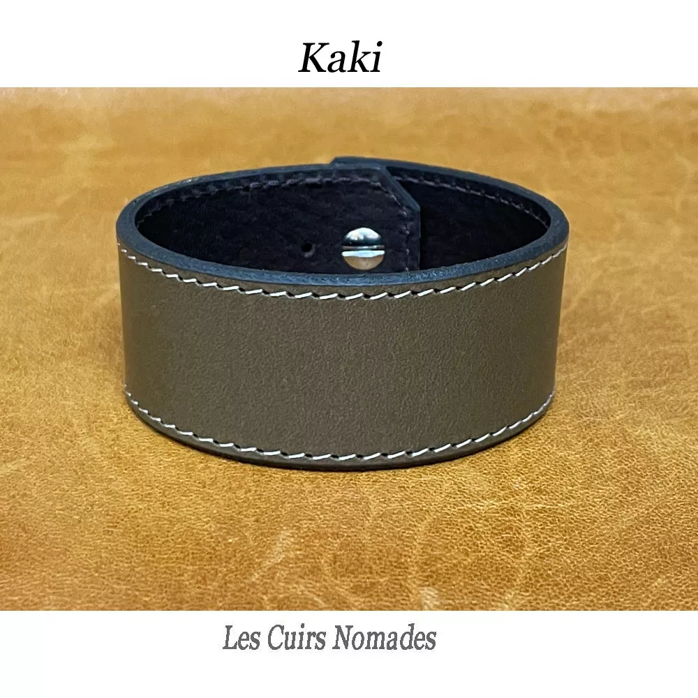 Bracelet de force cuir LE VIKING largeur 3 cm 🇫🇷 – Image 4