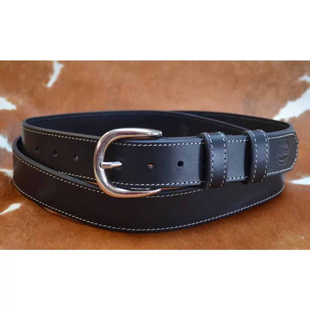 Ceinture cuir Surpiqué largeur 3,5cm Boucle PERPIGNAN 🇫🇷 – Image 4
