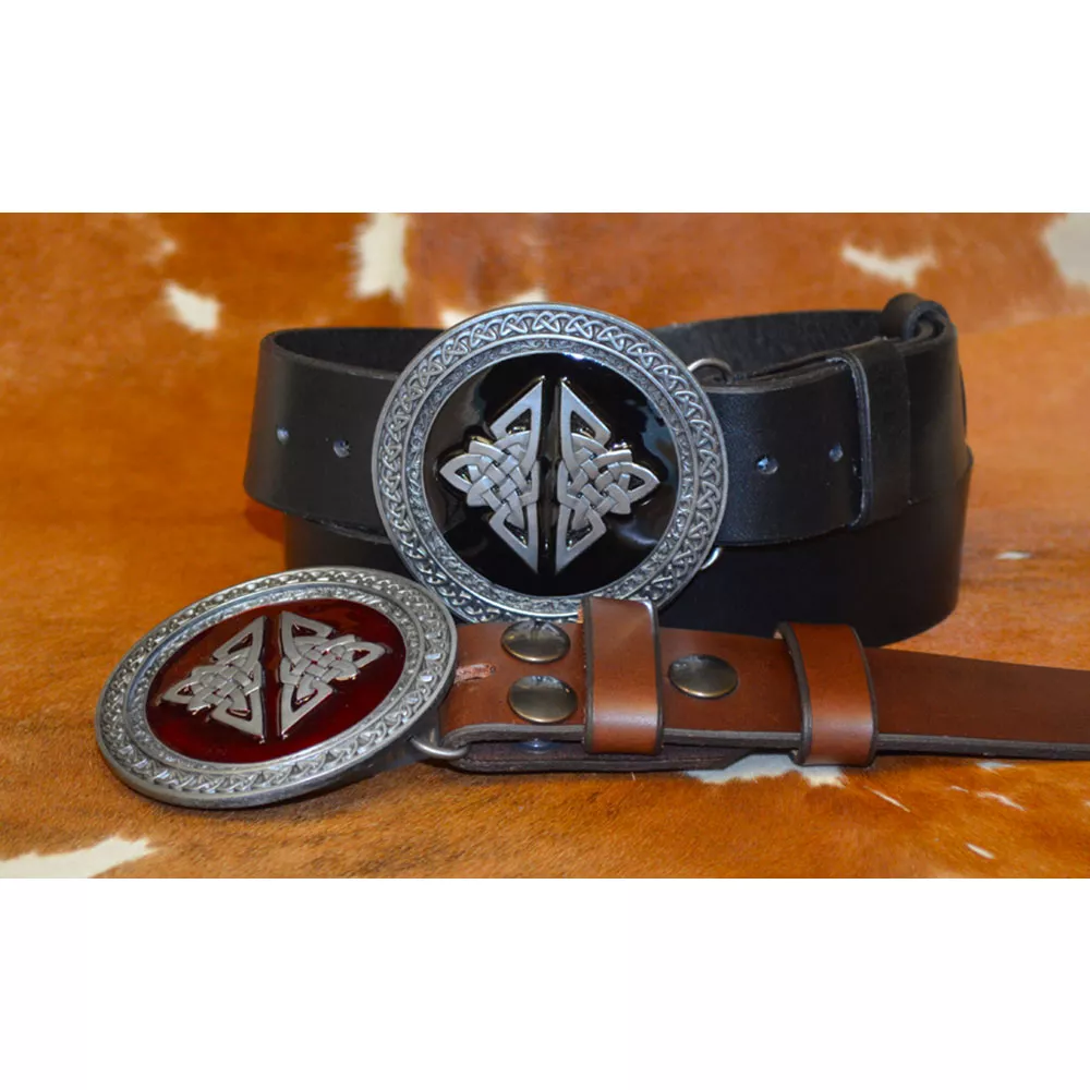 Ceinturon cuir avec Boucle Celtique N°15 🇫🇷