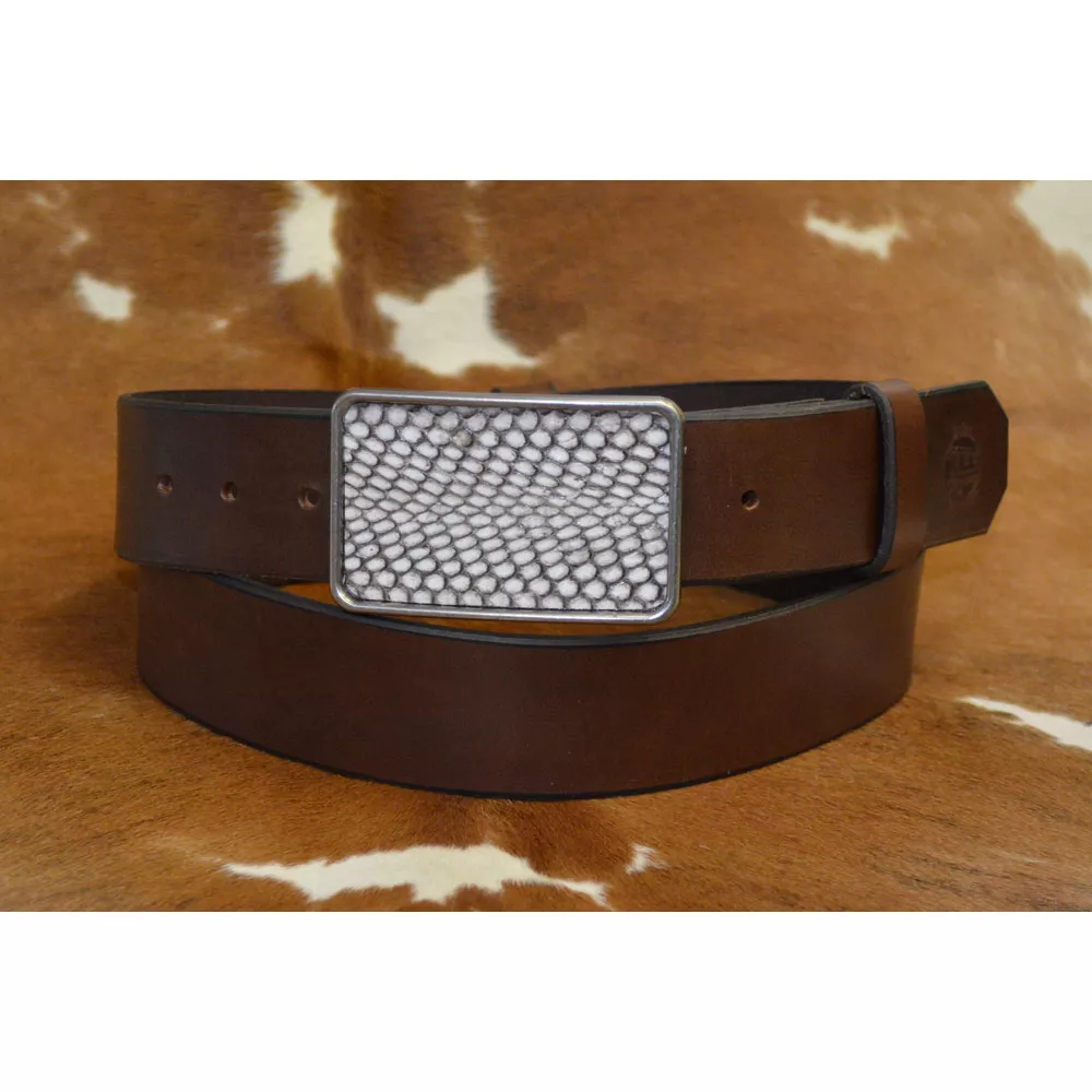 Ceinture cuir avec boucle rectangulaire Cobra Véritable 🇫🇷