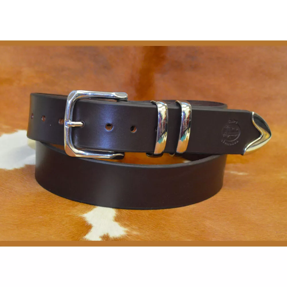 Ceinture cuir largeur 4cm Boucle LABRADOR à double passants 🇫🇷