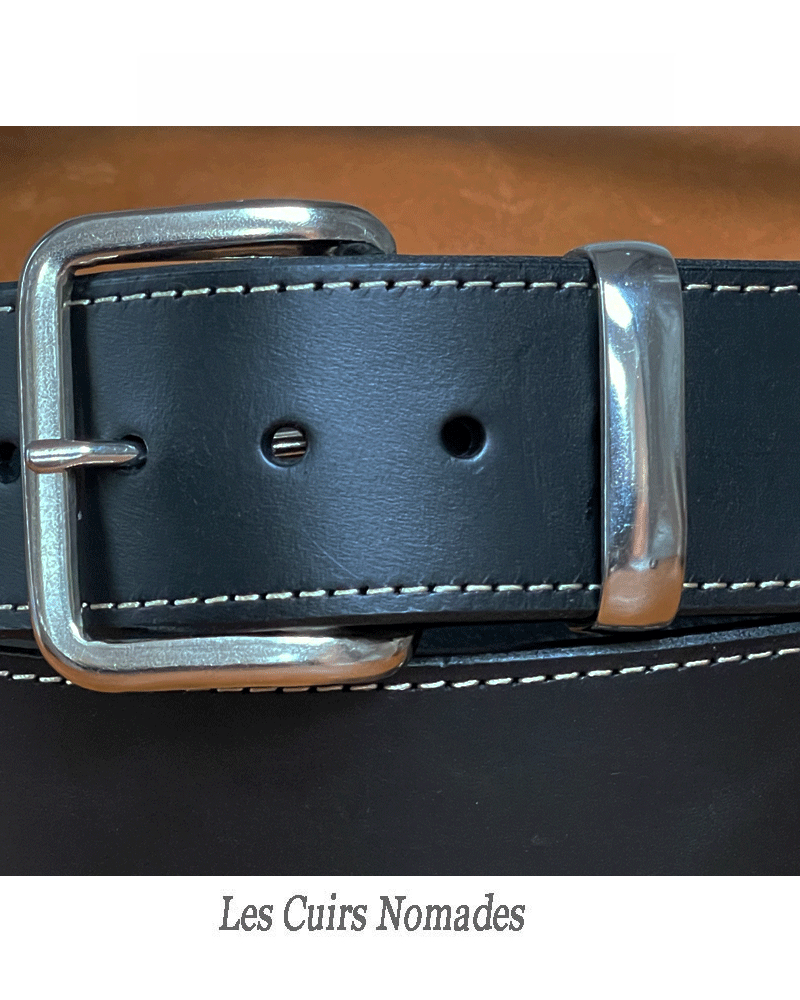 Ceinture cuir largeur 4,5 cm Boucle LOUISIANE 🇫🇷 – Image 5