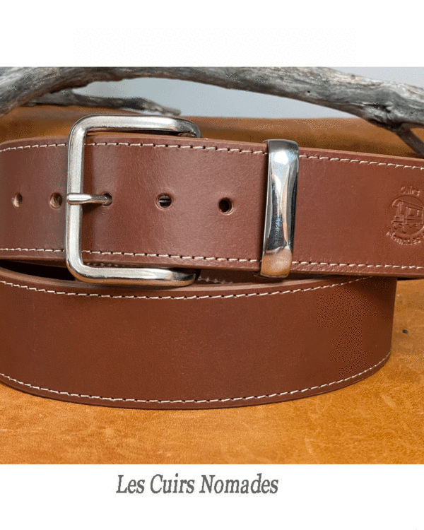 Ceinture cuir largeur 4,5 cm Boucle LOUISIANE 🇫🇷