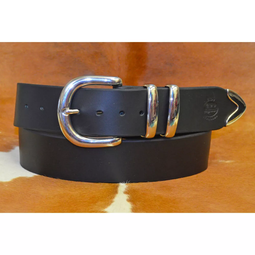 Ceinture cuir largeur 4,5cm Boucle BAIXAS à double passants 🇫🇷