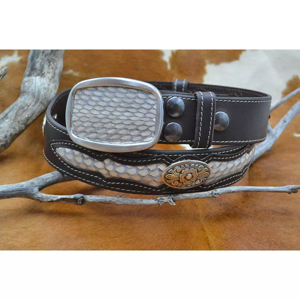 Ceinture cuir largeur 4cm Boucle COBRA avec Double Décorations Cobra 🇫🇷 – Image 2