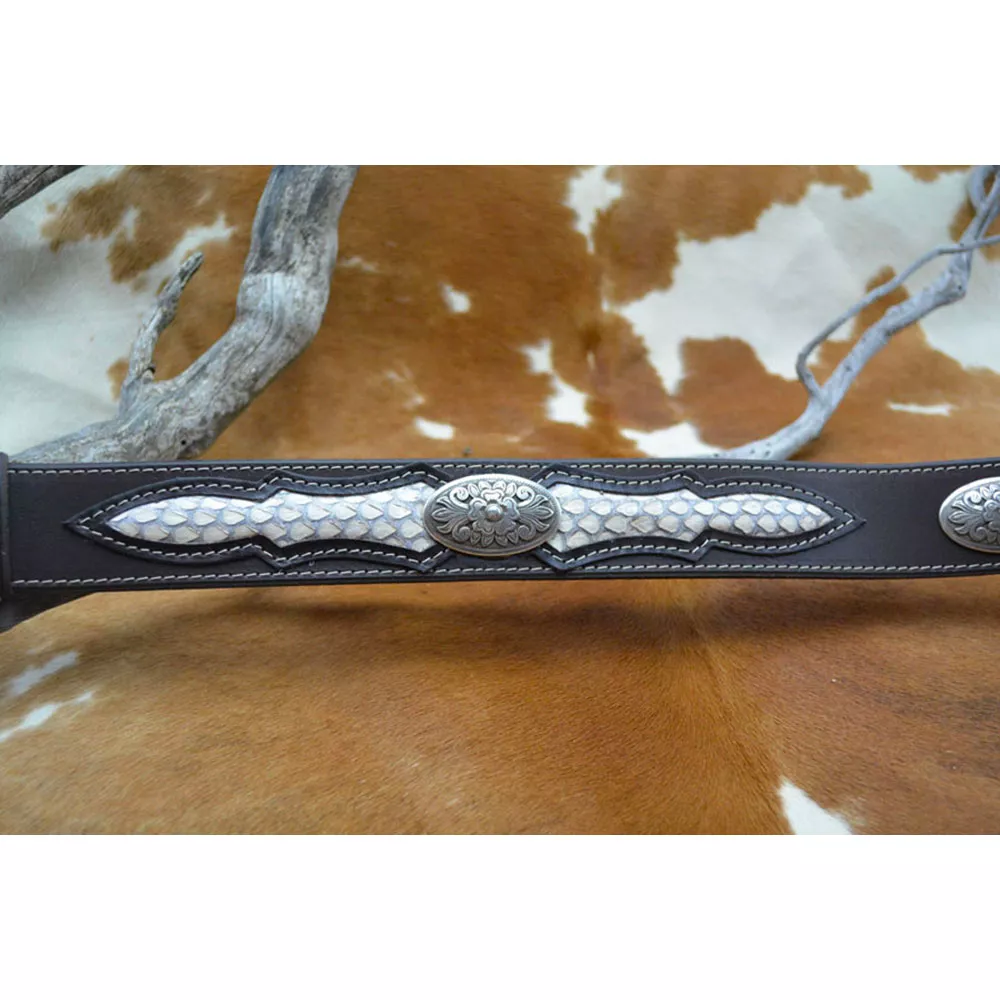 Ceinture cuir largeur 4cm Boucle COBRA avec Double Décorations Cobra 🇫🇷 – Image 3