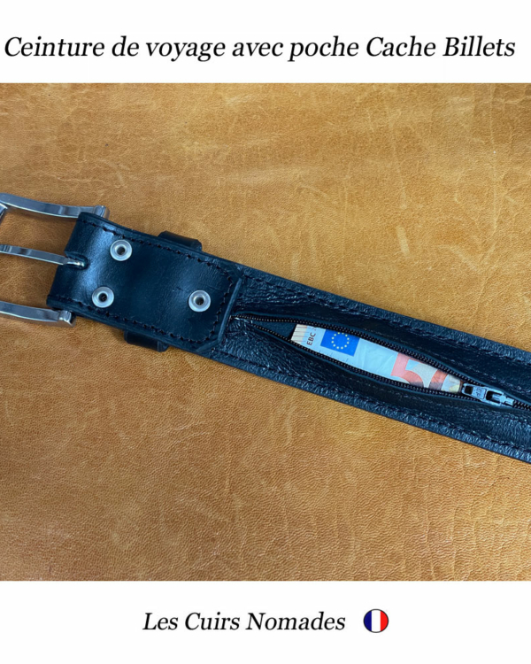 DEVIS : Ceinture cuir de VOYAGE largeur 4cm