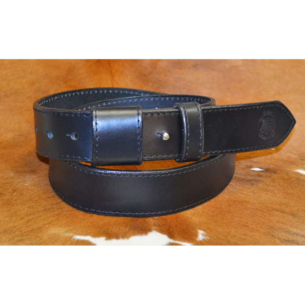 Ceinture cuir largeur 3cm surpiquée pour personnes ALLERGIQUES aux métaux  🇫🇷 – Image 4