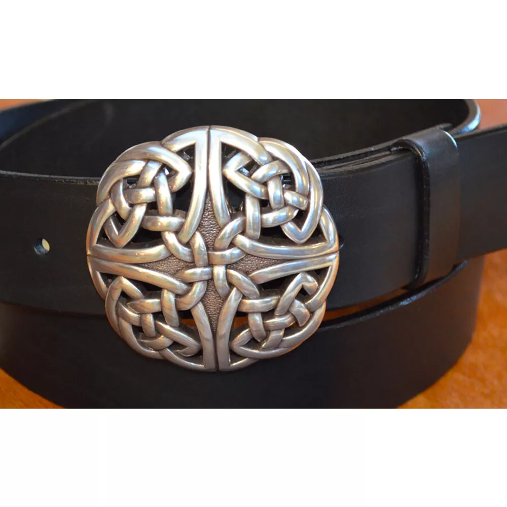 Ceinturon avec Boucle "Celtique ronde" Plaqué Argent 🇫🇷
