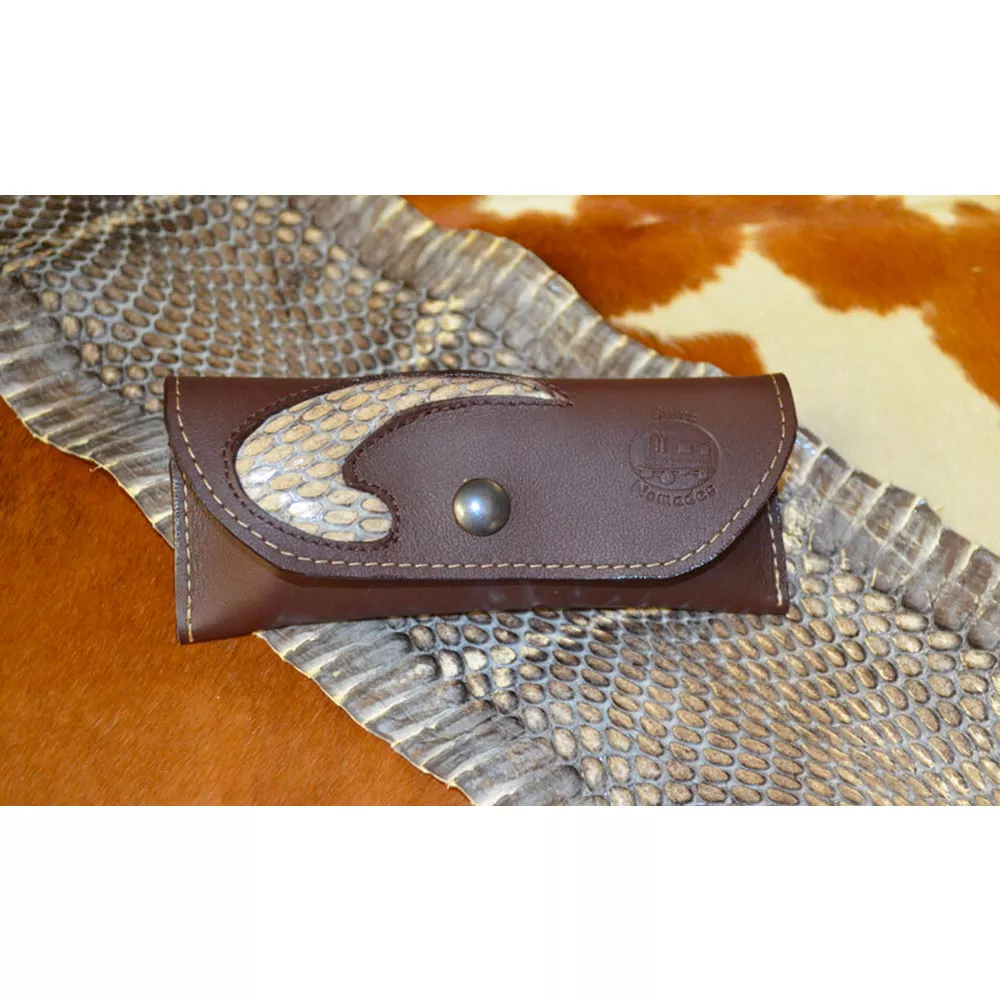 Etui à couteau en cuir de vachette et Cobra véritable – Image 2