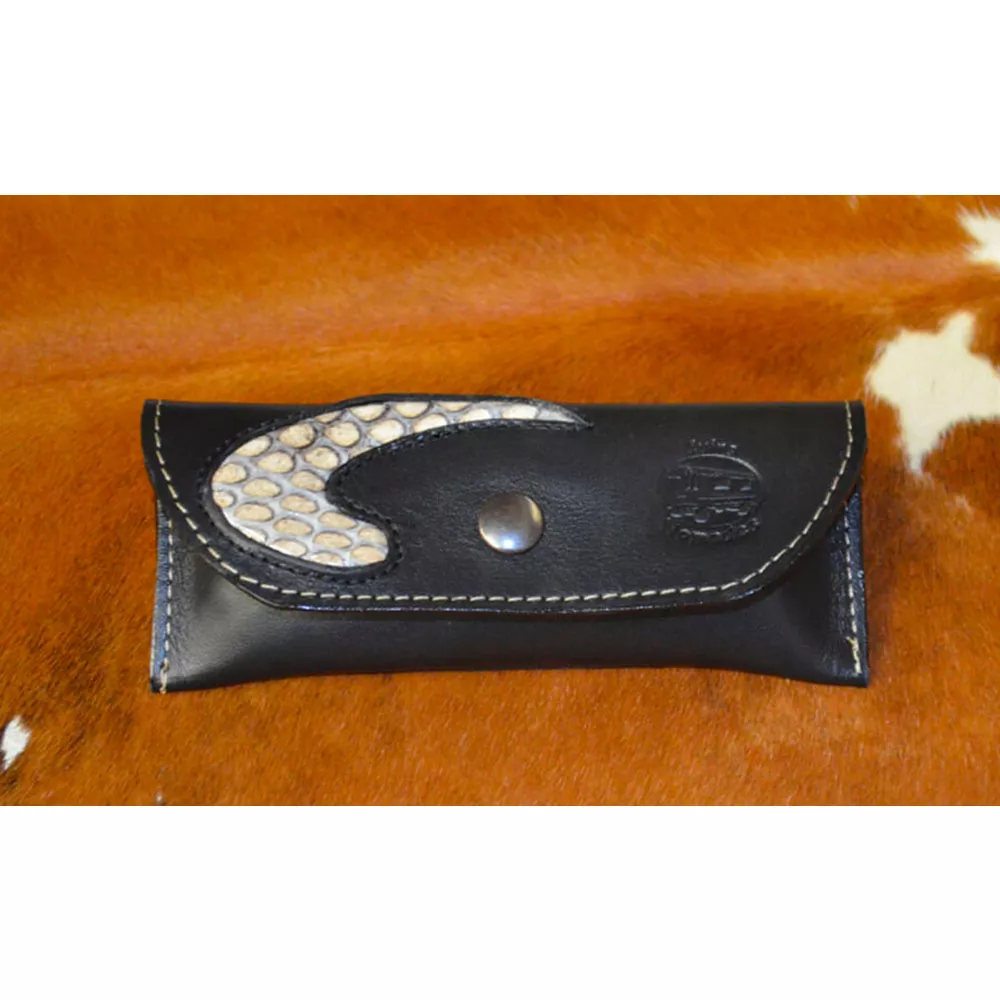 Etui à couteau en cuir de vachette et Cobra véritable – Image 3