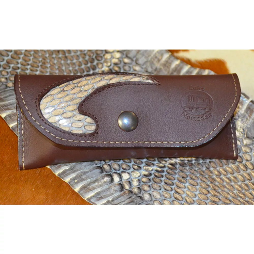 Etui à couteau en cuir de vachette et Cobra véritable – Image 5