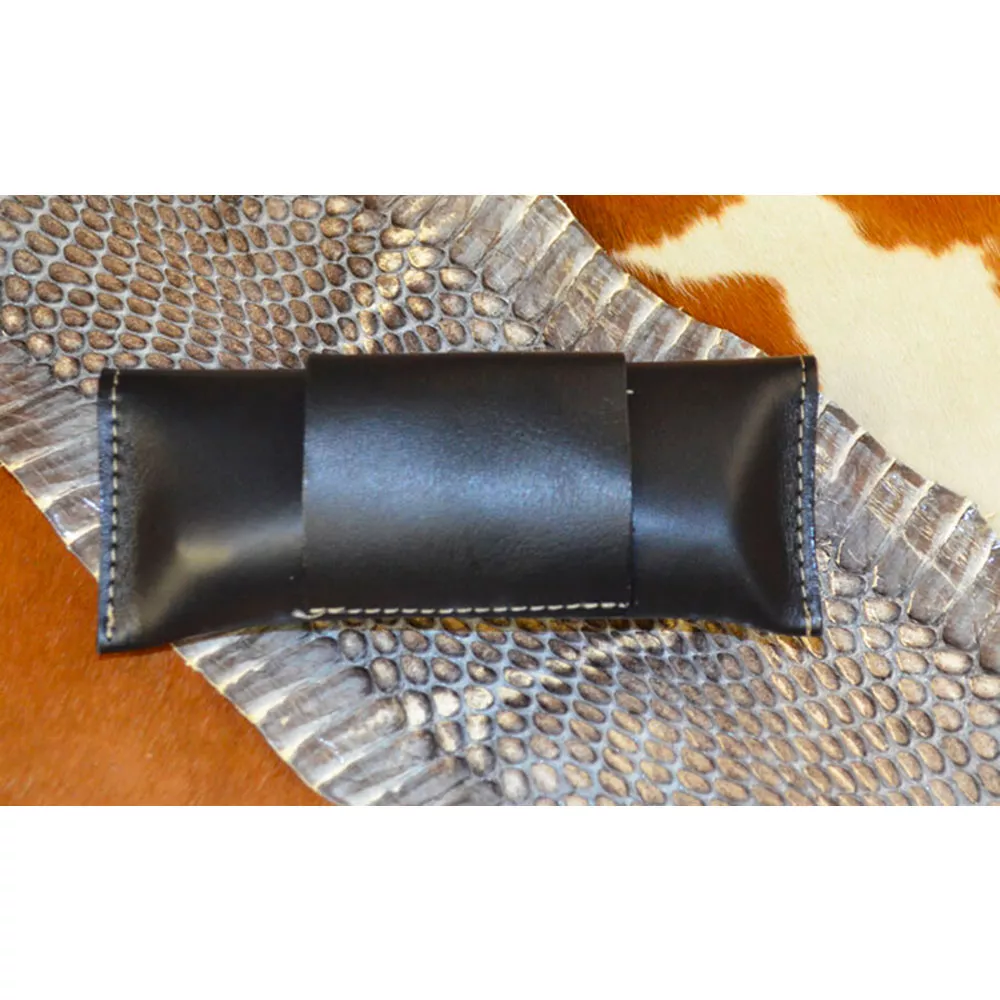 Etui à couteau en cuir de vachette et Cobra véritable – Image 7