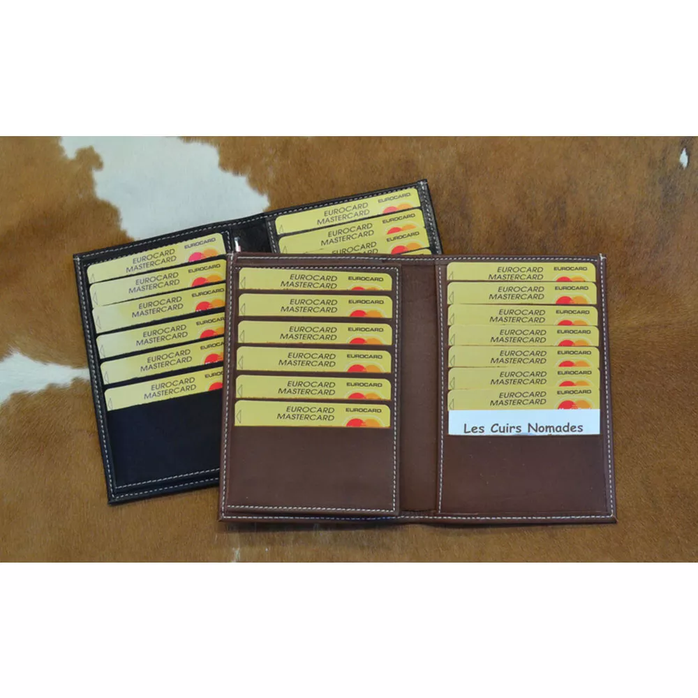 Portefeuille 12 CB en cuir de Vachette – Image 4