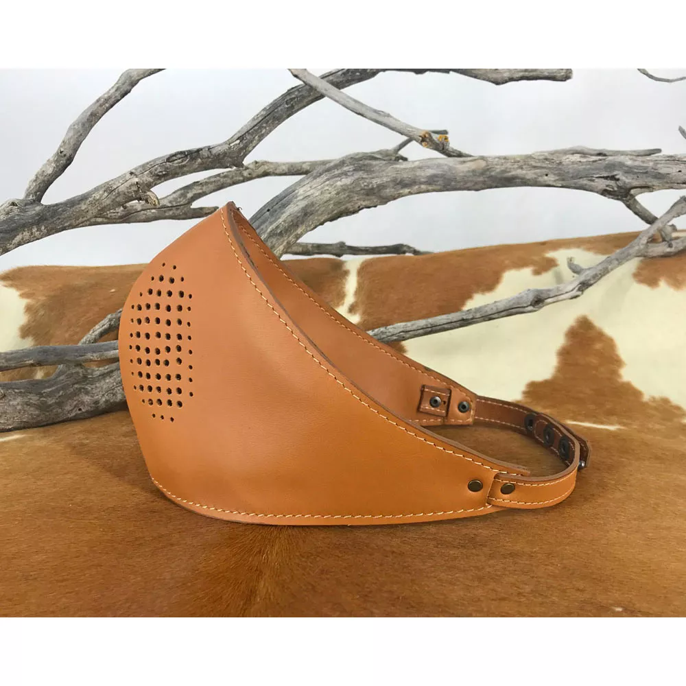 Masque de motard en cuir de vachette pleine fleur – Image 2