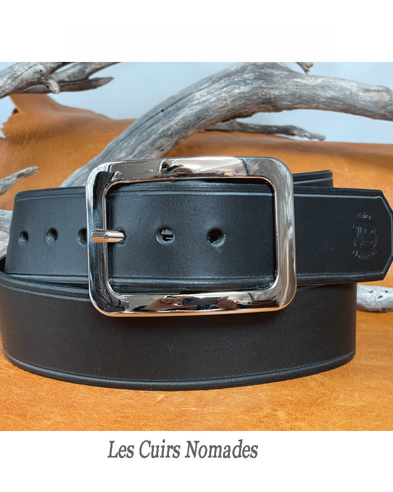 Ceinture cuir largeur 4,5 cm Boucle ODIN 🇫🇷 – Image 3