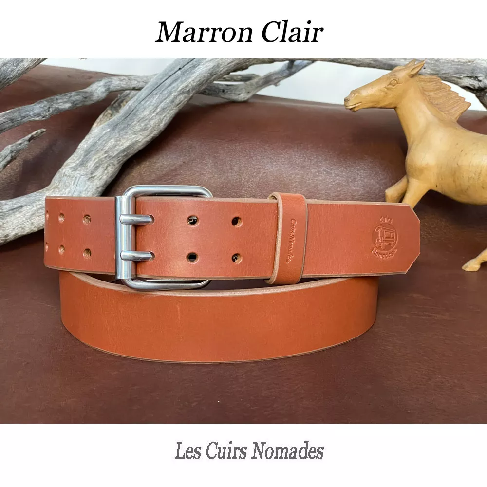 Ceinture cuir largeur 4cm Boucle Style MILITAIRE 🇫🇷 – Image 2
