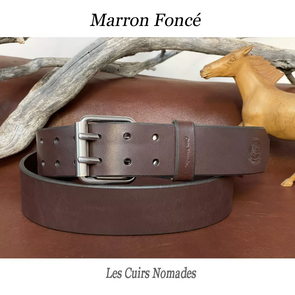 Ceinture cuir largeur 4cm Boucle Style MILITAIRE 🇫🇷 – Image 3