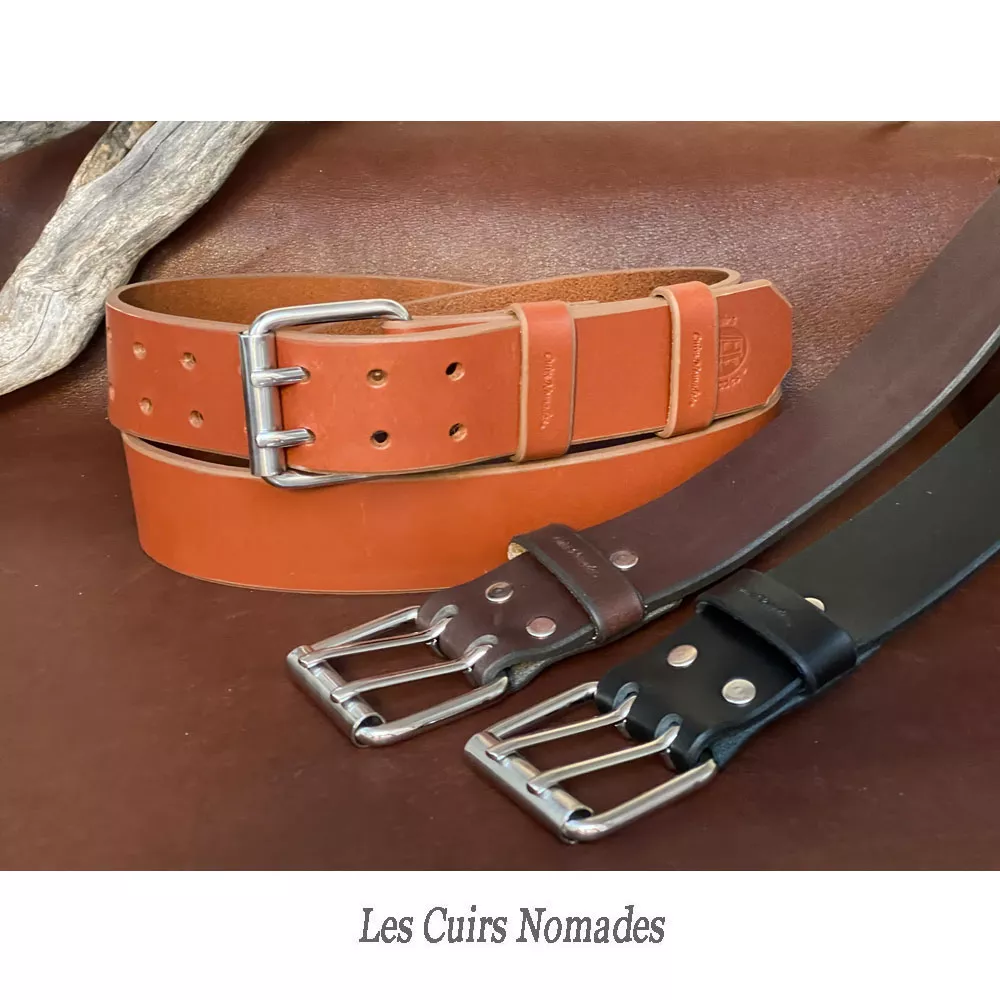 Ceinture cuir largeur 4cm Boucle Style MILITAIRE 🇫🇷