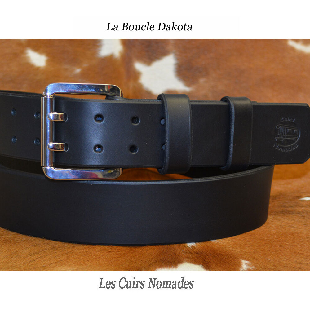 Ceinture cuir largeur 4 cm Boucle DAKOTA 🇫🇷 – Image 2