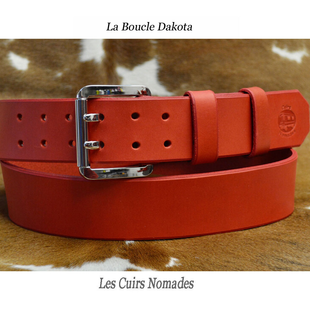 Ceinture cuir largeur 4 cm Boucle DAKOTA 🇫🇷 – Image 3