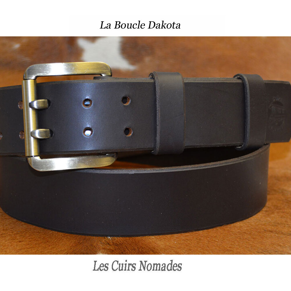 Ceinture cuir largeur 4 cm Boucle DAKOTA 🇫🇷 – Image 4