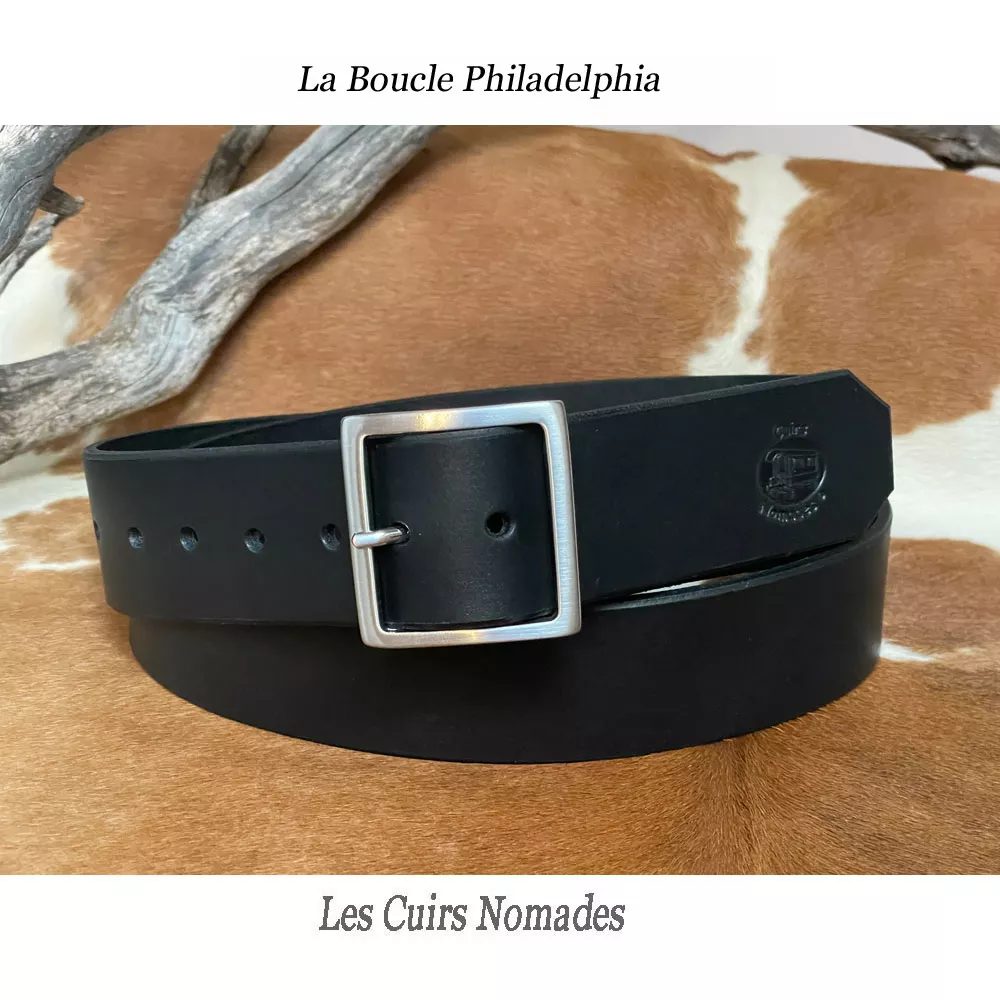 Ceinture cuir largeur 4cm Boucle PHILADELPHIA – Image 4