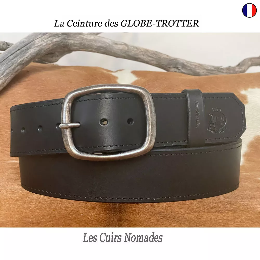 Ceinture cuir en 4,5cm GLOBE-TROTTER ou Ceinture Cache billets 🇫🇷