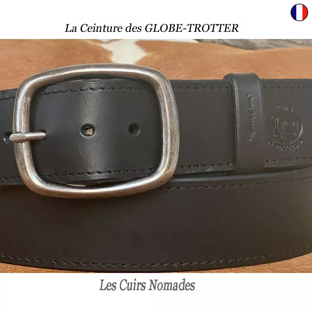 Ceinture cuir en 4,5cm GLOBE-TROTTER ou Ceinture Cache billets 🇫🇷 – Image 5