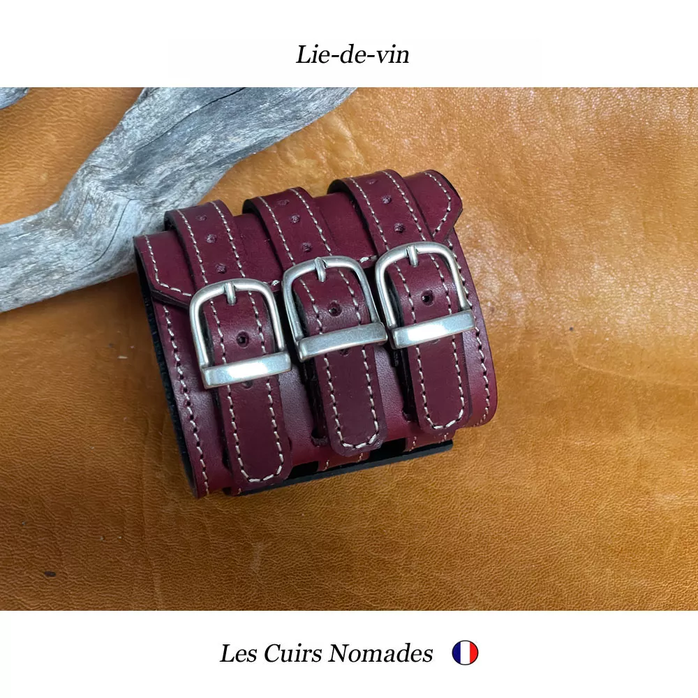 Bracelet de force cuir LE FORGERON 3 brides 🇫🇷 – Image 8