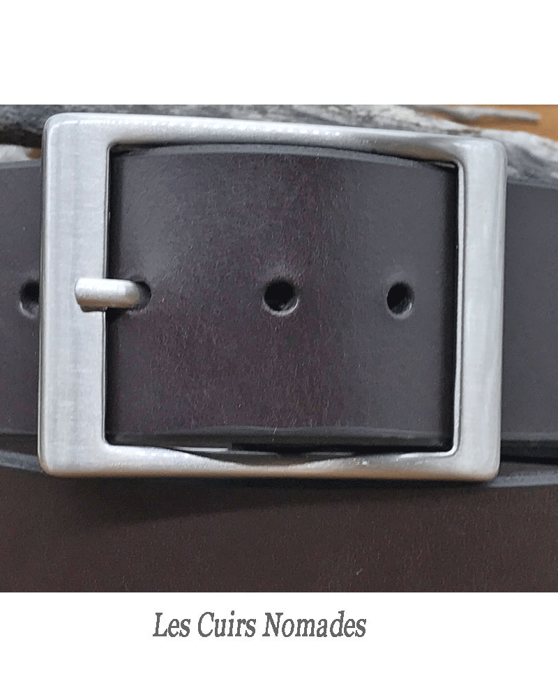 Ceinture cuir largeur 4,5cm Boucle CHICAGO 🇫🇷 – Image 3