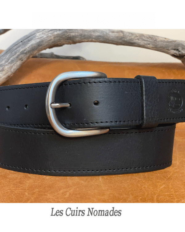 Ceinture cuir largeur 4cm Boucle ORLEANS  🇫🇷